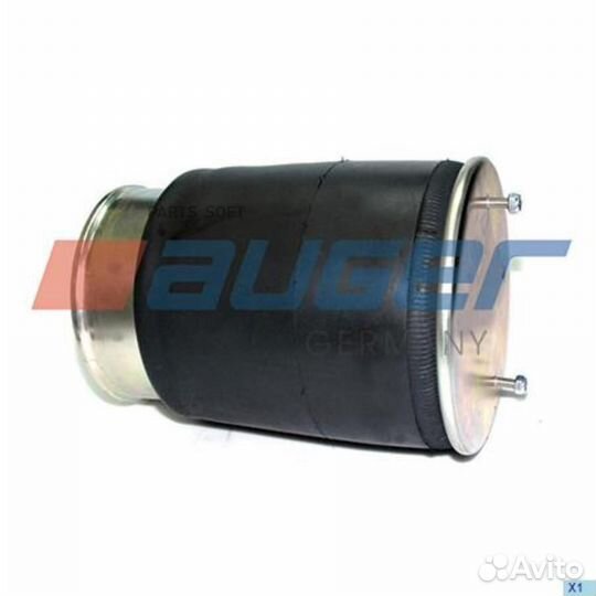 Auger AU 34881-K пневмопод. со стак.+плитаBPW36. 2шп.M12смещ.25. 1отв.штуц.M22.Порш стал,12 отв.М16\