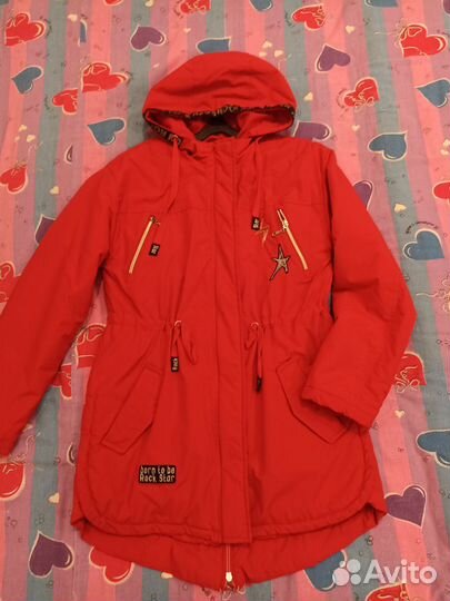 Парка демисезонная для девочки 146 см