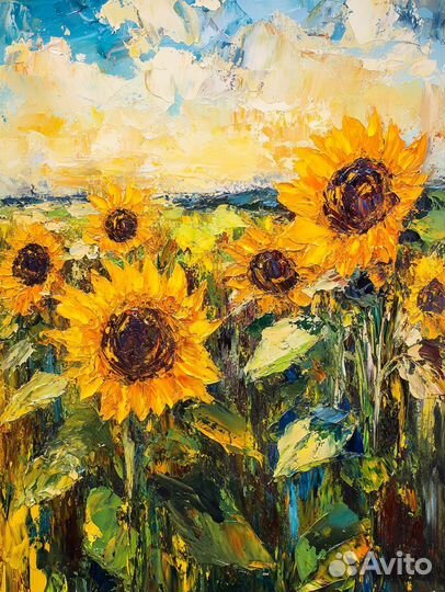 Картина маслом ручной работы