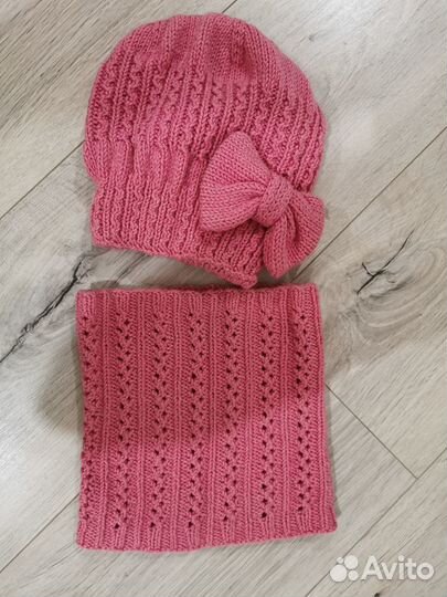 Комплект шапка и снуд