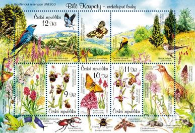 Флора фауна почтовые марки блоки Чехии