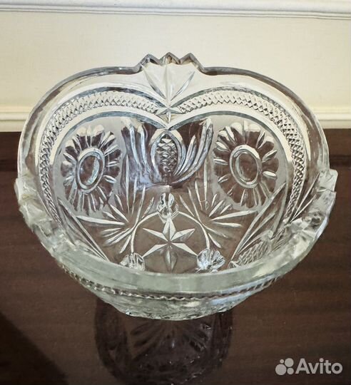 Ваза для фруктов хрустальная СССР