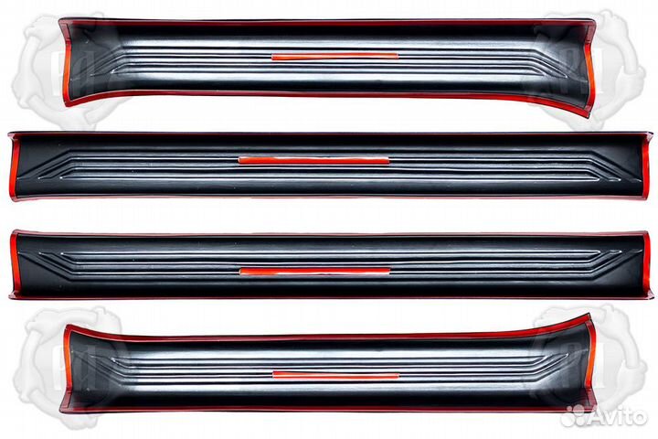 Накладки на пороги Kia Mohave (08-19) RA