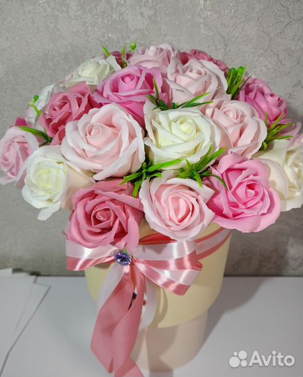 Букет из мыльных роз