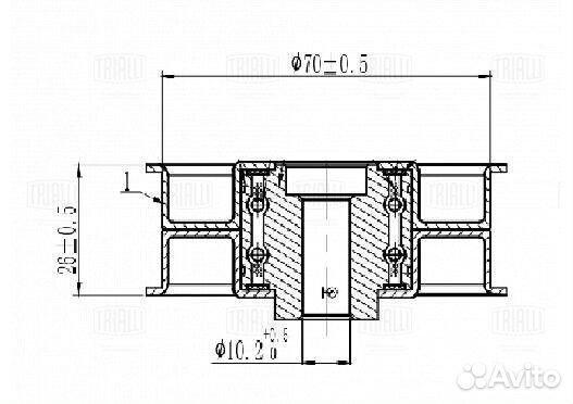 Ролик грм опорный trialli CM 1129