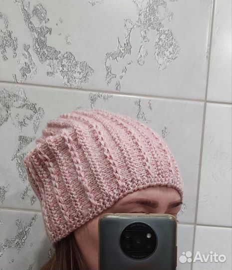 Шапка вязаная ручная работа