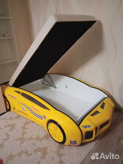 Кроватка Ламба Next Желтая 2 с матрасом в наличии