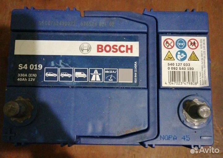 Аккумулятор с обменом на старый Bosch 40Ah бу