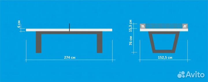 Антивандальный теннисный стол City Strong Outdoor