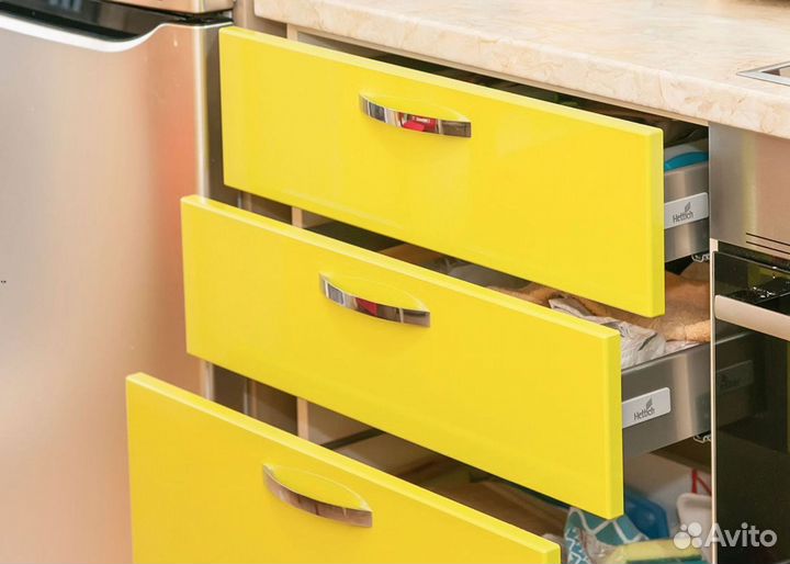 Кухня Жёлтая на заказ с гарантией