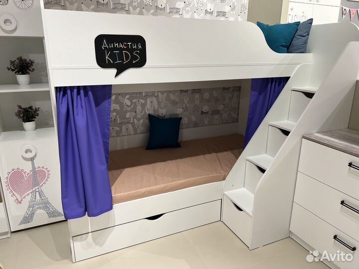 Двухъярусная кровать Умка-3 (правая/левая) 180*80