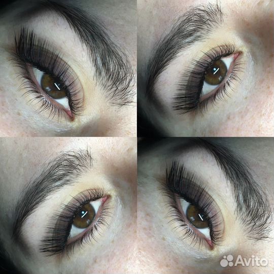 Наращивание ресниц и оформление бровей