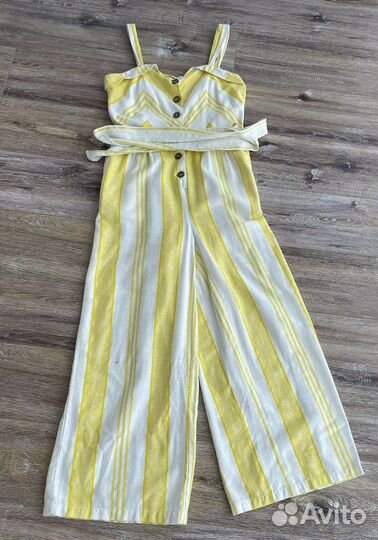 Летний льняной комбинезон mango