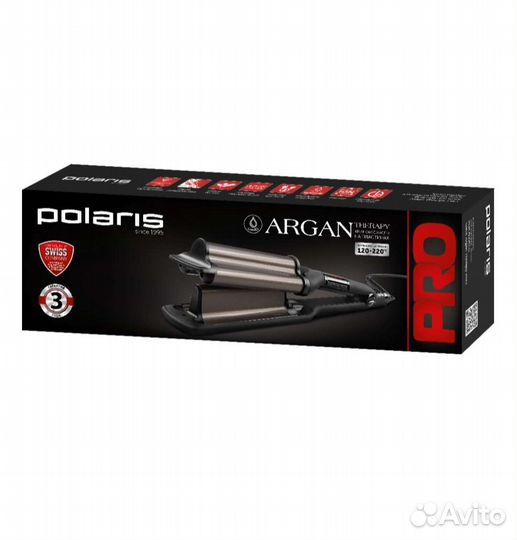 Щипцы Polaris Argan Therapy PRO, черный