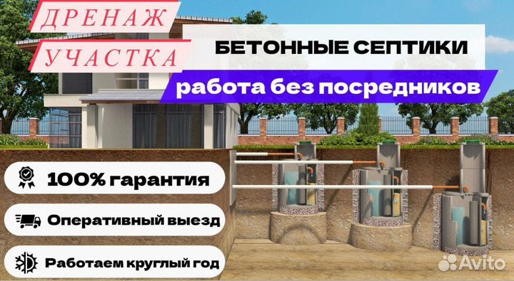 Септик из бетонных колец, Дренаж участка