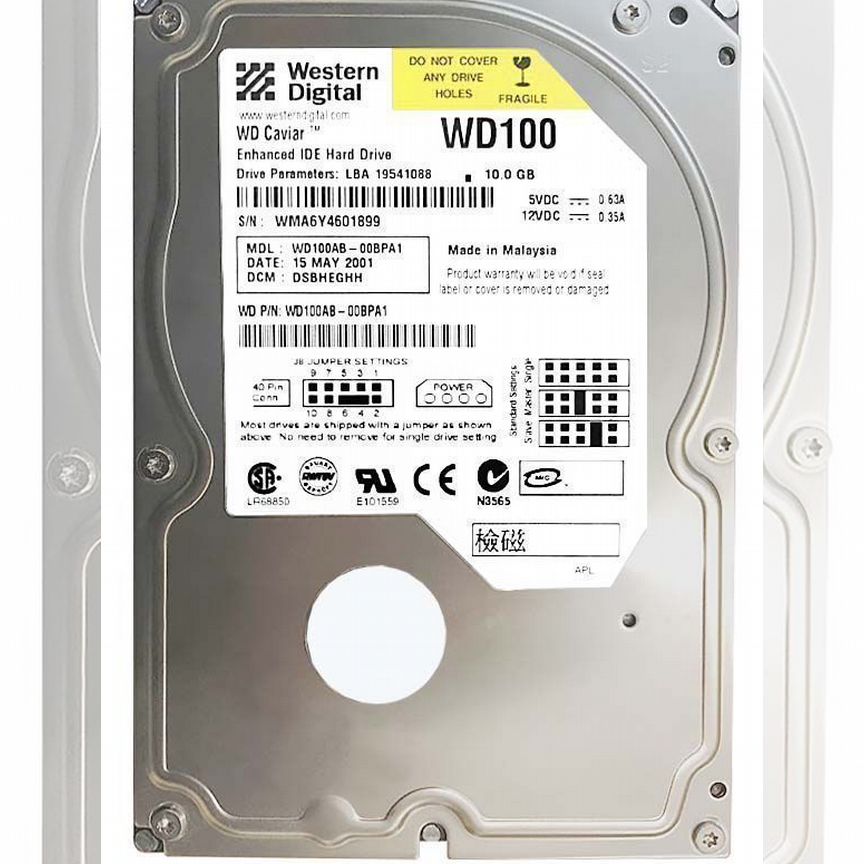 [WD100AB] Жесткий Диск Western Digital 10gb 5400 Ide Wd100ab