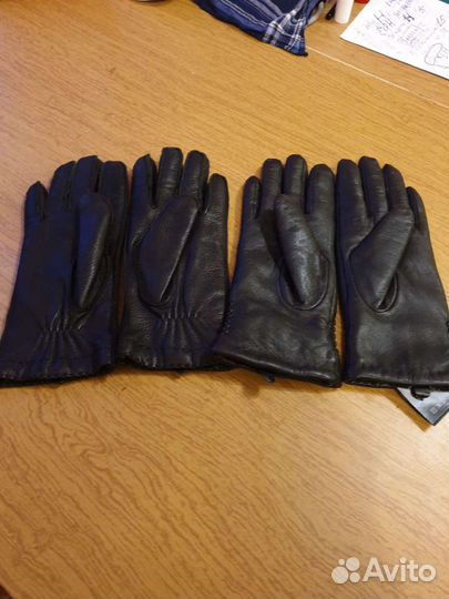 Перчатки женские кожаные новые