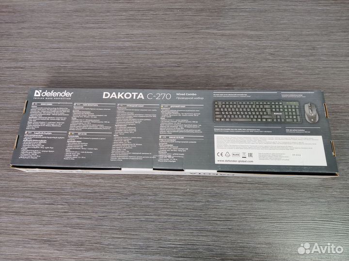 Комплект клавиатура и мышь Defender Dakota C-270