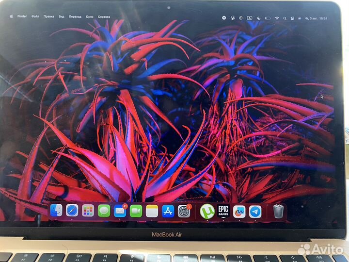 Macbook air 13 m1 2020 + мышь