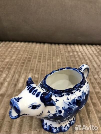 Гжель фарфор молочник Му Му