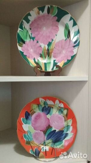 Тарелка декоративная, настенная. Дулево