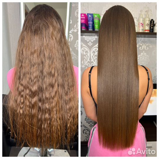 Волосы,Кератиновое выпрямление Ботокс,Нанопластика