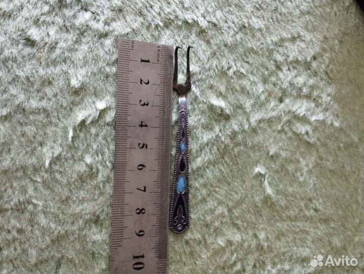 Вилочка для лимона серебрянная. Вилка. СССР