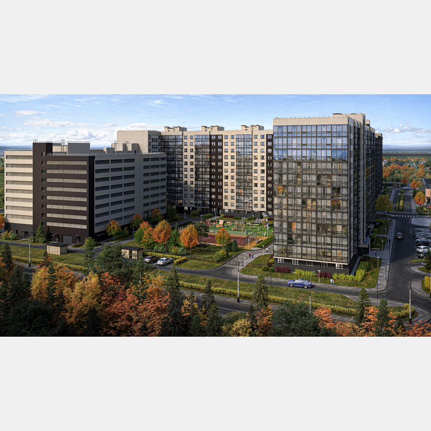 2-к. квартира, 60,6 м², 10/12 эт.