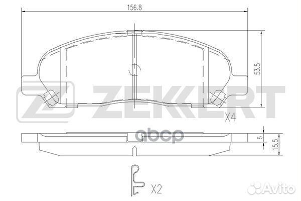 Колодки торм. диск. передн. Mitsubishi Grandis
