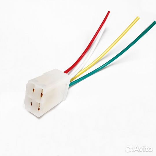 Разъем реле зарядки GY6 4 (папа, провода)