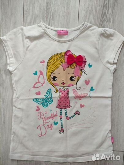 Футболка для девочки,детская,летняя 128-134