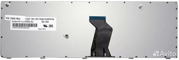 Клавиатура Lenovo IdeaPad B570E с черной рамкой, O