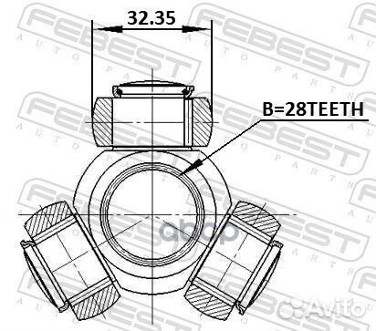 Трипоид 28X32.35 nissan terrano 14- 0716RS415 F