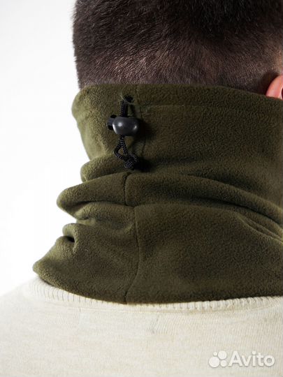 Шапка со снудом флисовая зимняя осенняя Комплект