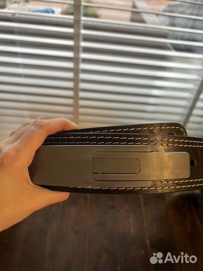 Узкий пояс для жима лежа из кожи Powermens