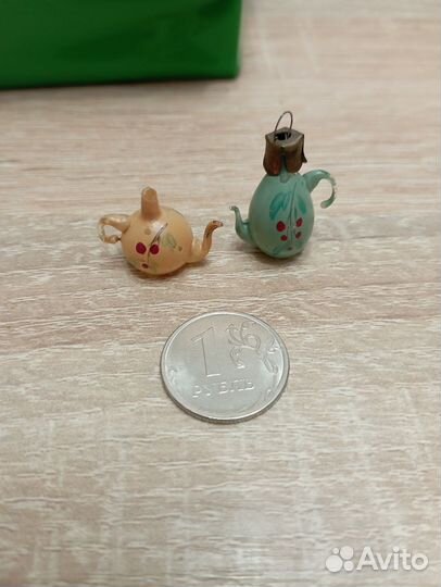 Елочные игрушки СССР Чайник + кофейник