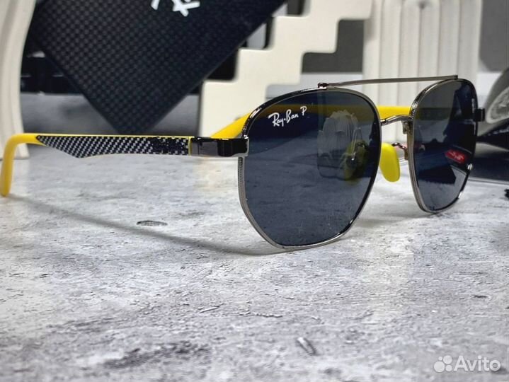 Очки Ray Ban Ferrari желтые