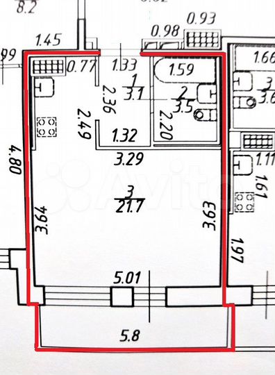 Квартира-студия, 28,3 м², 6/18 эт.