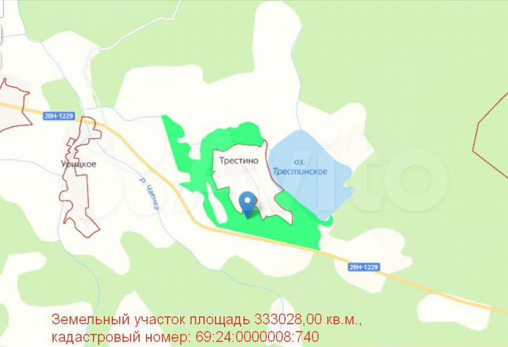 Участок 33,3 га (СНТ, ДНП)