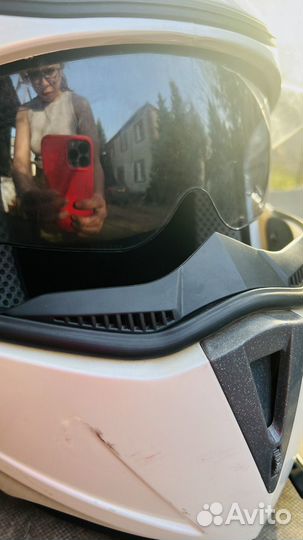 Мото шлем с гарнитурой