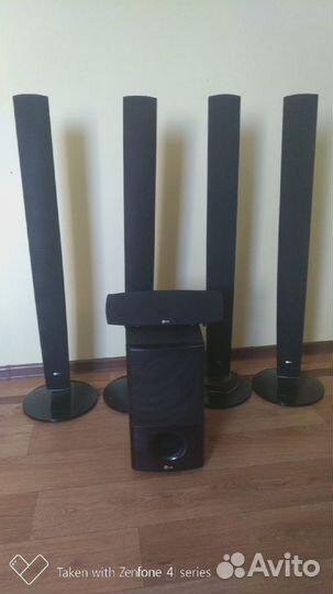 Сабвуфер и 4 большие колонки LG