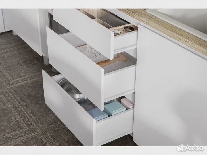 Кухня Токио Белая 1,6 м