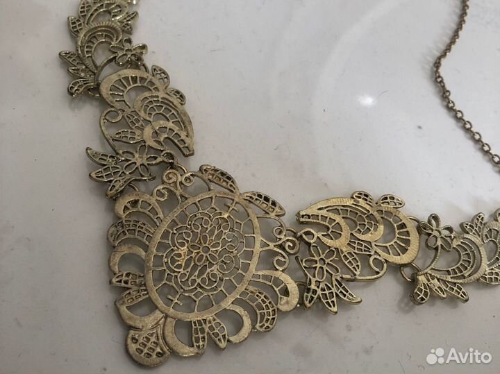 Колье бижутерия под золото