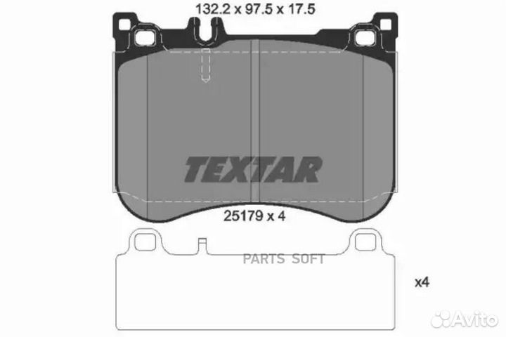Textar 2517903 Колодки передние с противошумной пластиной Q+ MB W222 textar 2517903