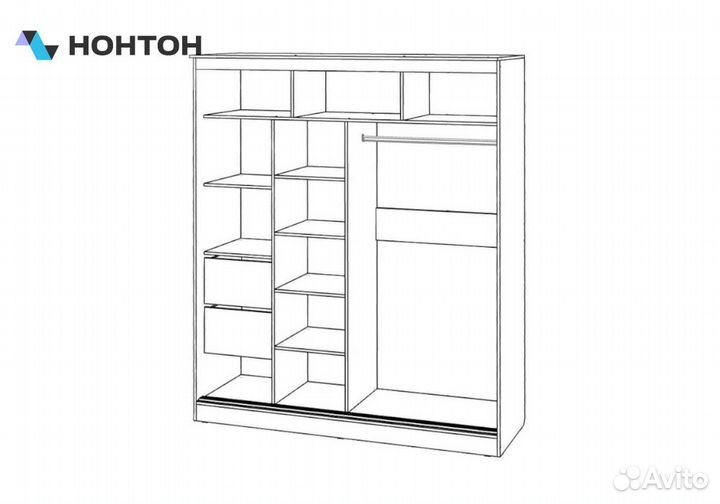 Шкаф-купе Элегант-5 венге