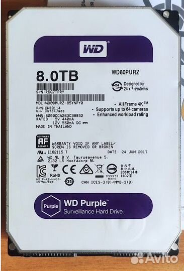 Жесткие диск 1, 6, 8тб