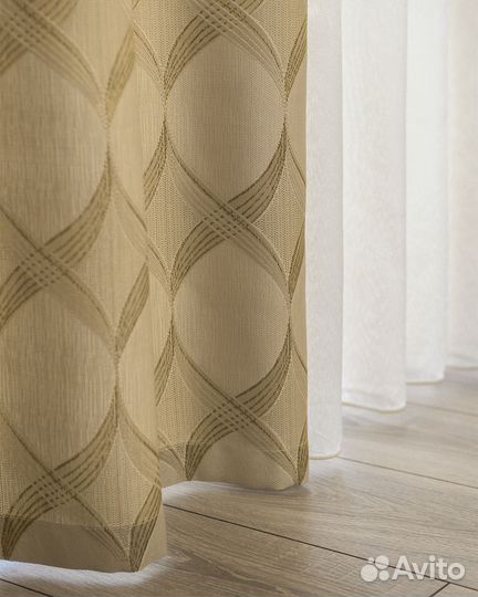 Комплект штор 260*270 жаккард альба золотой песок