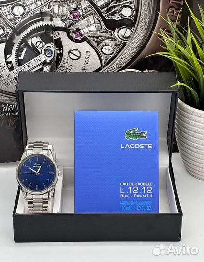 Мужские часы Lacoste + парфюм подарочный набор
