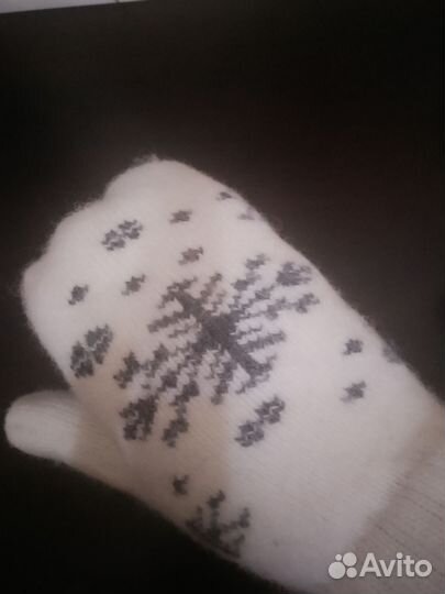 Варежки из натуральной шерсти и козьего пуха