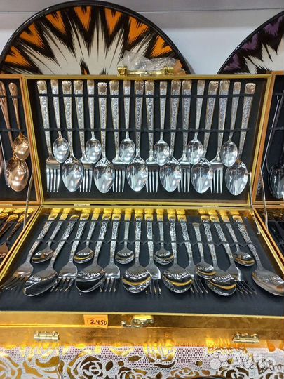 Шикарный набор ложки и вилки В восточном стиле